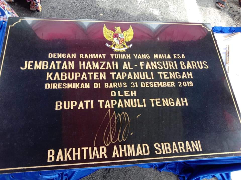 Masyarakat Antusias Sambut Peresmian Jembatan Hamzah Al - Fansuri Barus
