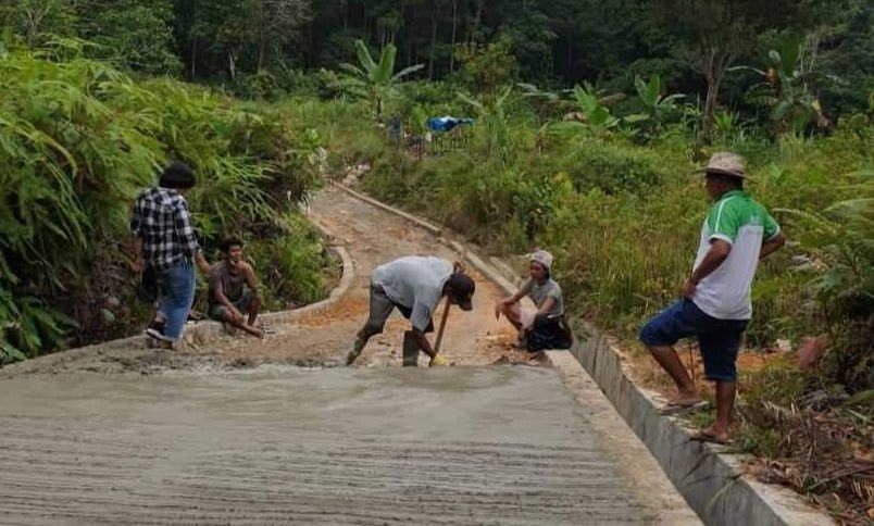 Masyarakat Desa Simaninggir, Apresiasi Kinerja Kades Untuk Infrastuktur Jalan
