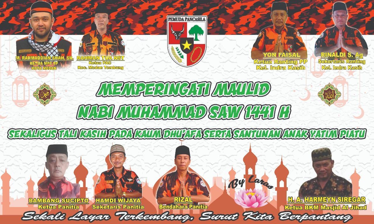 Pemuda Pancasila Indra Kasih, Peringati Maulid Nabi Gandeng BKM Al Jihad