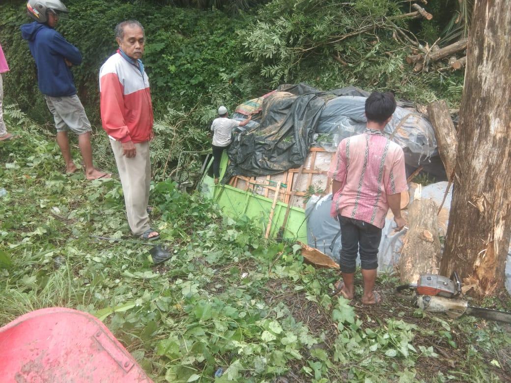 Laka Tunggal Jalinsum Labuhanbatu, Truck Bermuatan Barang Keperluan Penjara