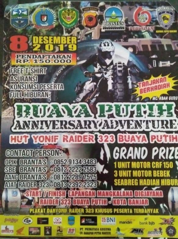 HUT Yonif Raider 323, Buruan Ikuti Buaya Putih Adventure