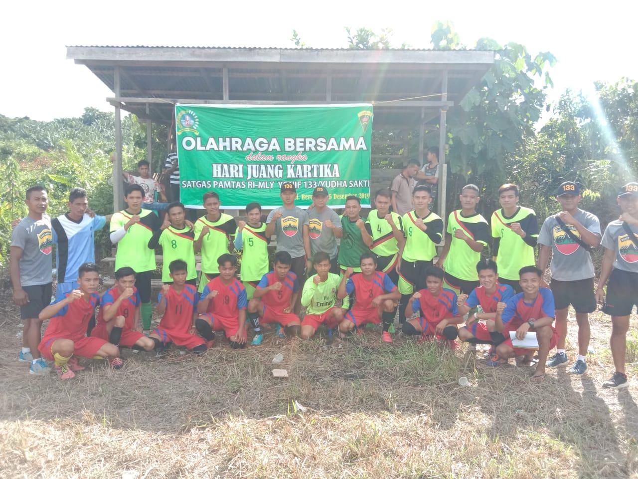 Hari Juang Kartika, Satgas Pamtas Yonif 133/YS Adakan Pertandingan Olahraga