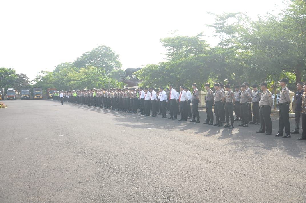 Kapolres Banjar, Pimpin Apel Pegeseran Pasukan Operasi Lilin Lodaya 2019