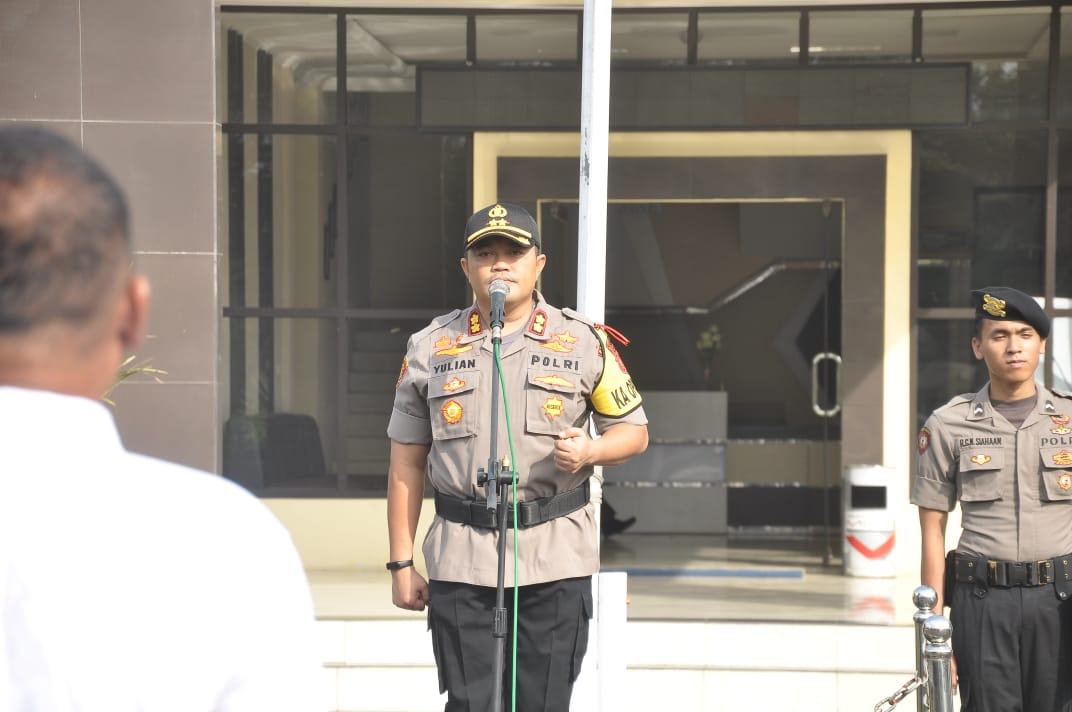 Kapolres Banjar, Pimpin Apel Pegeseran Pasukan Operasi Lilin Lodaya 2019