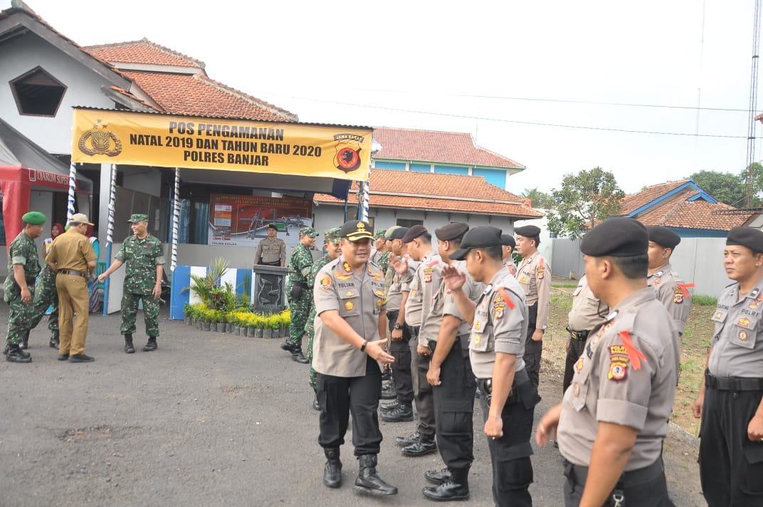 Natal dan Tahun Baru, Polres Banjar Beserta Personil Gabungan Cek Kesiapan Pos PAM