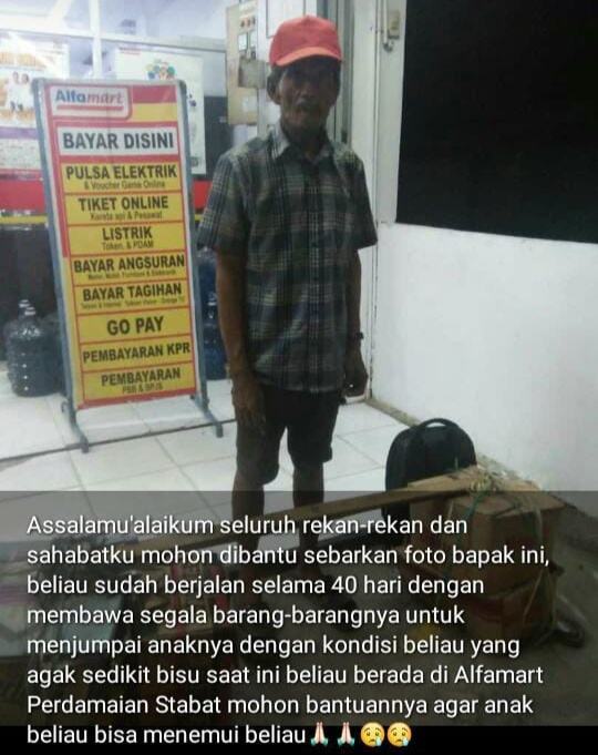 Viral Orang Hilang 10 Tahun, Telah Ditemukan di Stabat
