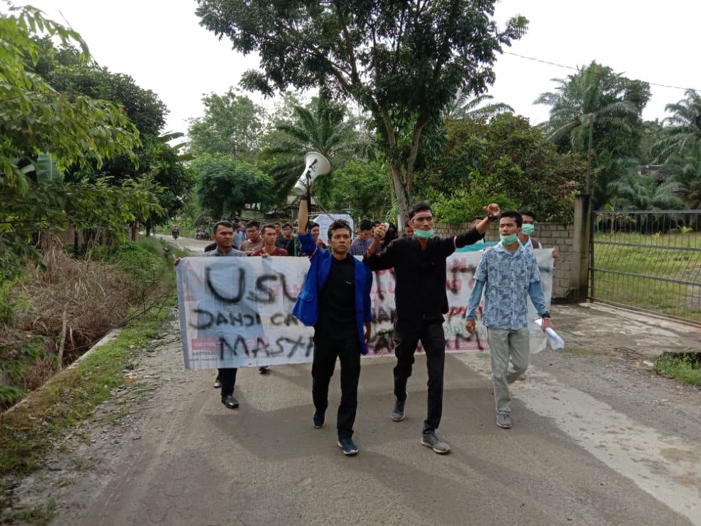 Masyarakat Wampu, Minta Kapoldasu Tindak Oknum Polisi Represif pada Massa Aksi