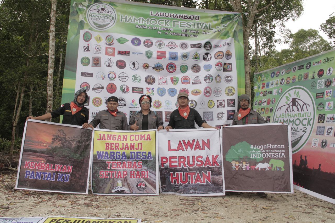 Hammock Festival-2, Ratusan Pemuda Tanam Bakau di Pesisir Labuhanbatu
