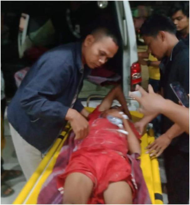 Korban saat dirawat di RSUD Rantauprapat.
