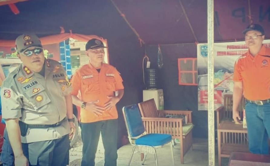 Awal 2020, Kapolres Banjar Cek Kondisi Tanah Longsor