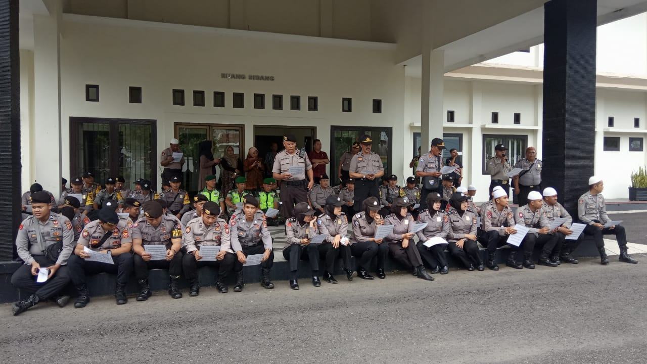 Polres Banjar dan Kodim 0613/Ciamis, Amankan Jalannya Aksi Damai Peduli Uighur