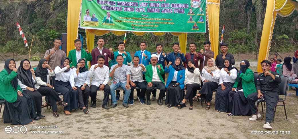 Camat Ujung Batu, Lantik Pengurus Himpunan Mahasiswa Luat Ujung Batu Periode 2020 - 2021