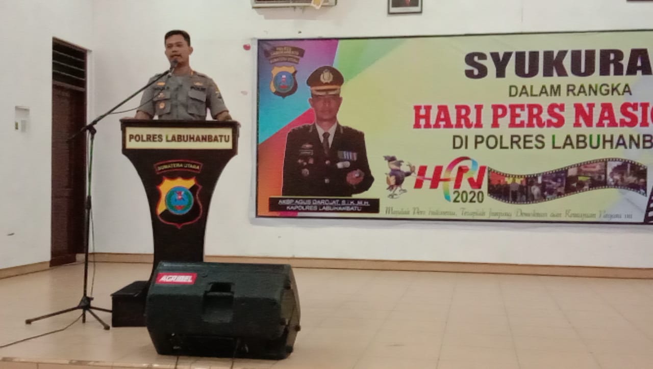 Hari Pers Nasional ke 74, Kapolres Labuhanbatu Gelar Syukuran