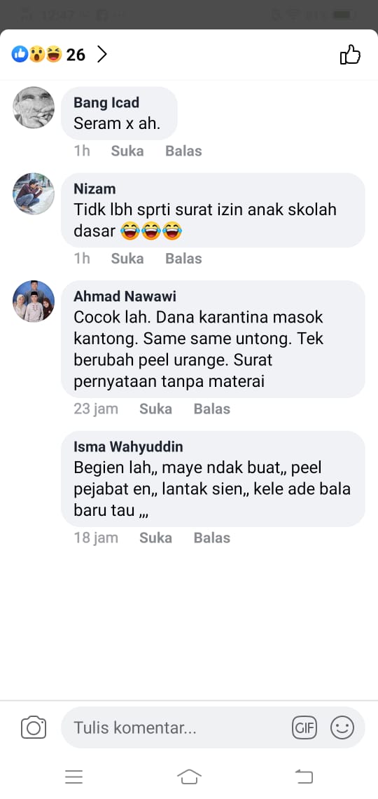 Diduga Terinfeksi Corona, Karantina Dirumah Sendiri