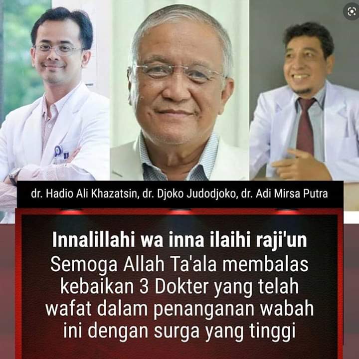 Tiga Dokter Meninggal Akibat Covid-19, Pemerintah Sampaikan Duka Cita