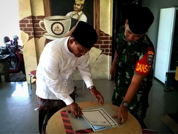 TMMD Tahun 2020, Penandatangan Berita Acara dan Penyerahan Pengerjaan