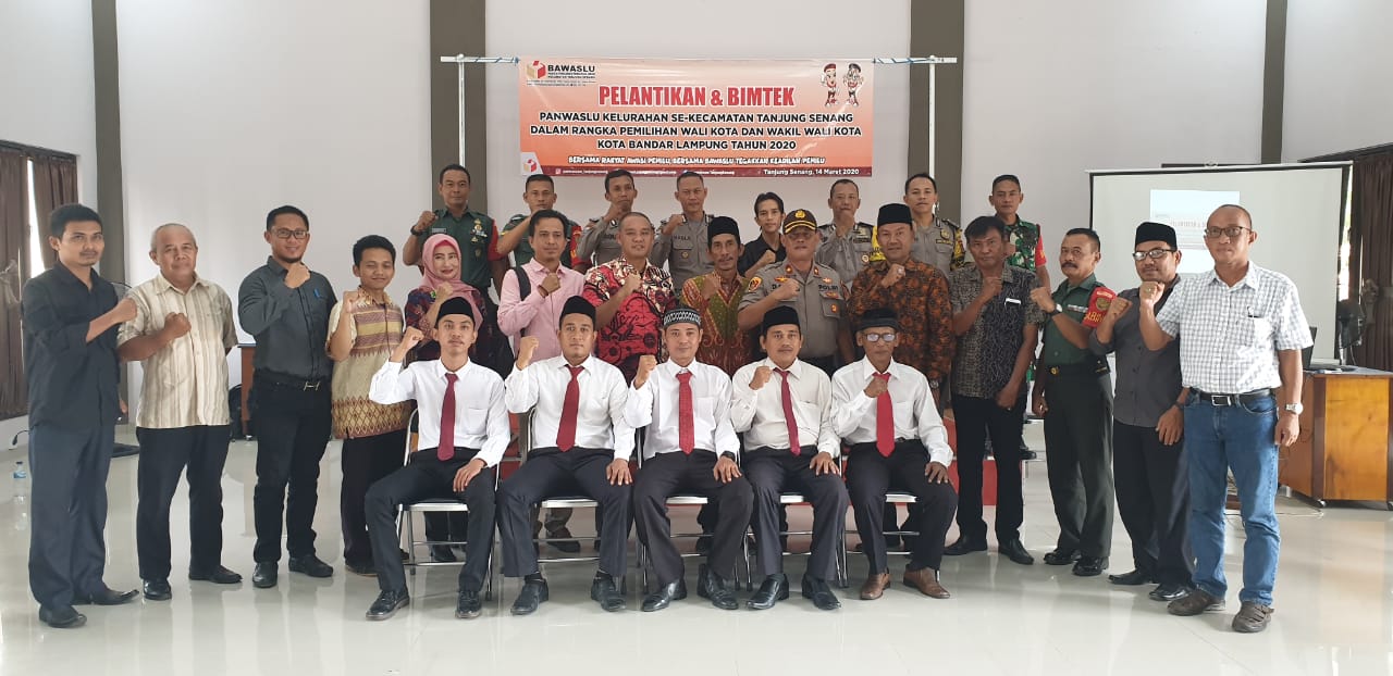 Pelantikan Panwas se Kelurahan Tanjung Senang, Langsung Terjun ke Lapangan