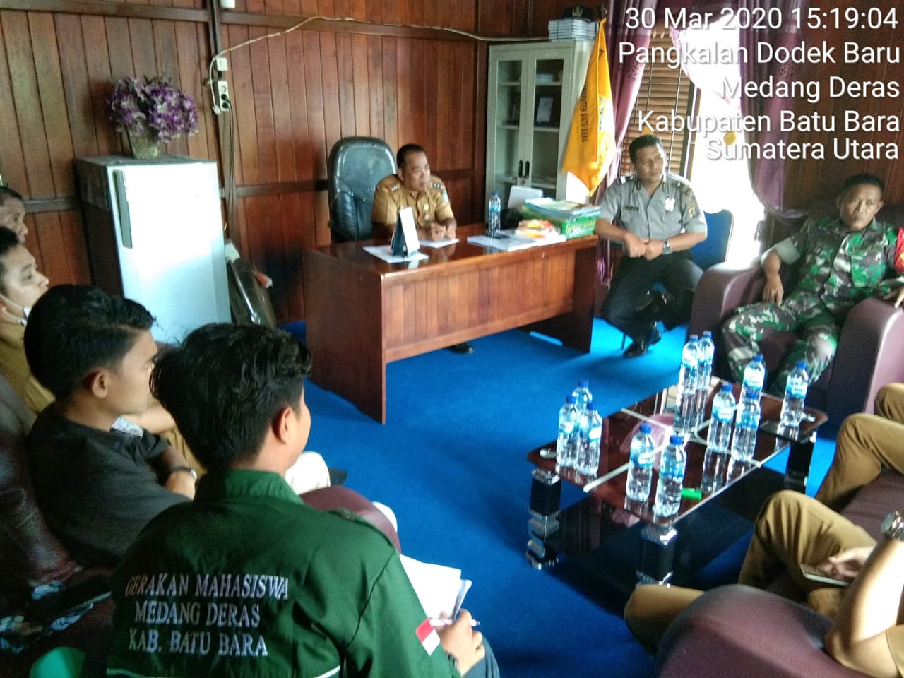 Posko Covid-19 dan Edukasi Masyarakat, Usul GERAMM di Sambut Muspika Medang Deras