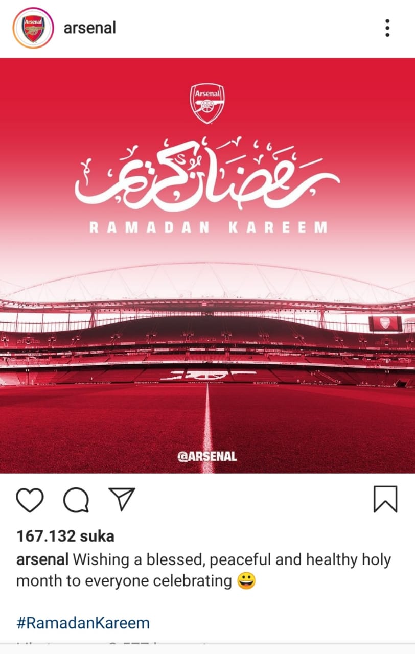 Empat Klub Sepak Bola Ternama Eropa, Ucapkan Selamat Ramadhan, Tinggal di Rumah