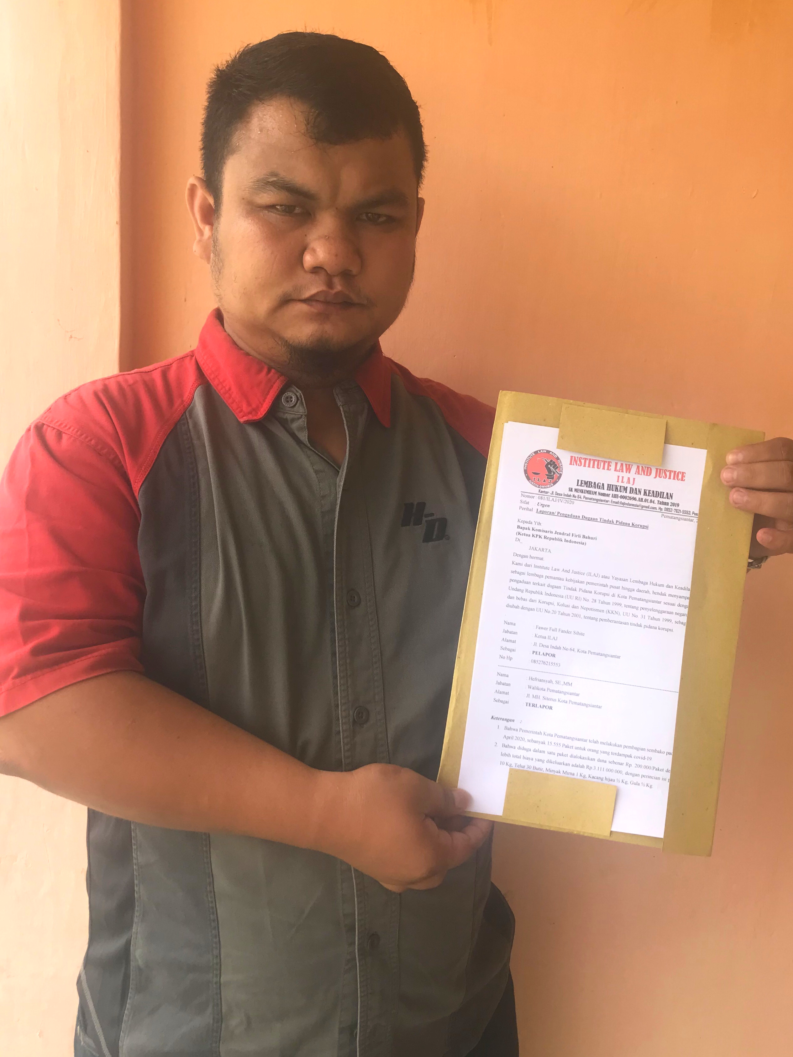 Terkait Sembako, ILAJ Resmi Laporkan Walikota Siantar ke KPK