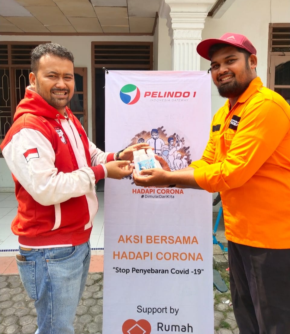 Pelindo 1 Bersama Pemuda Lira Kota Medan Lawan Corona