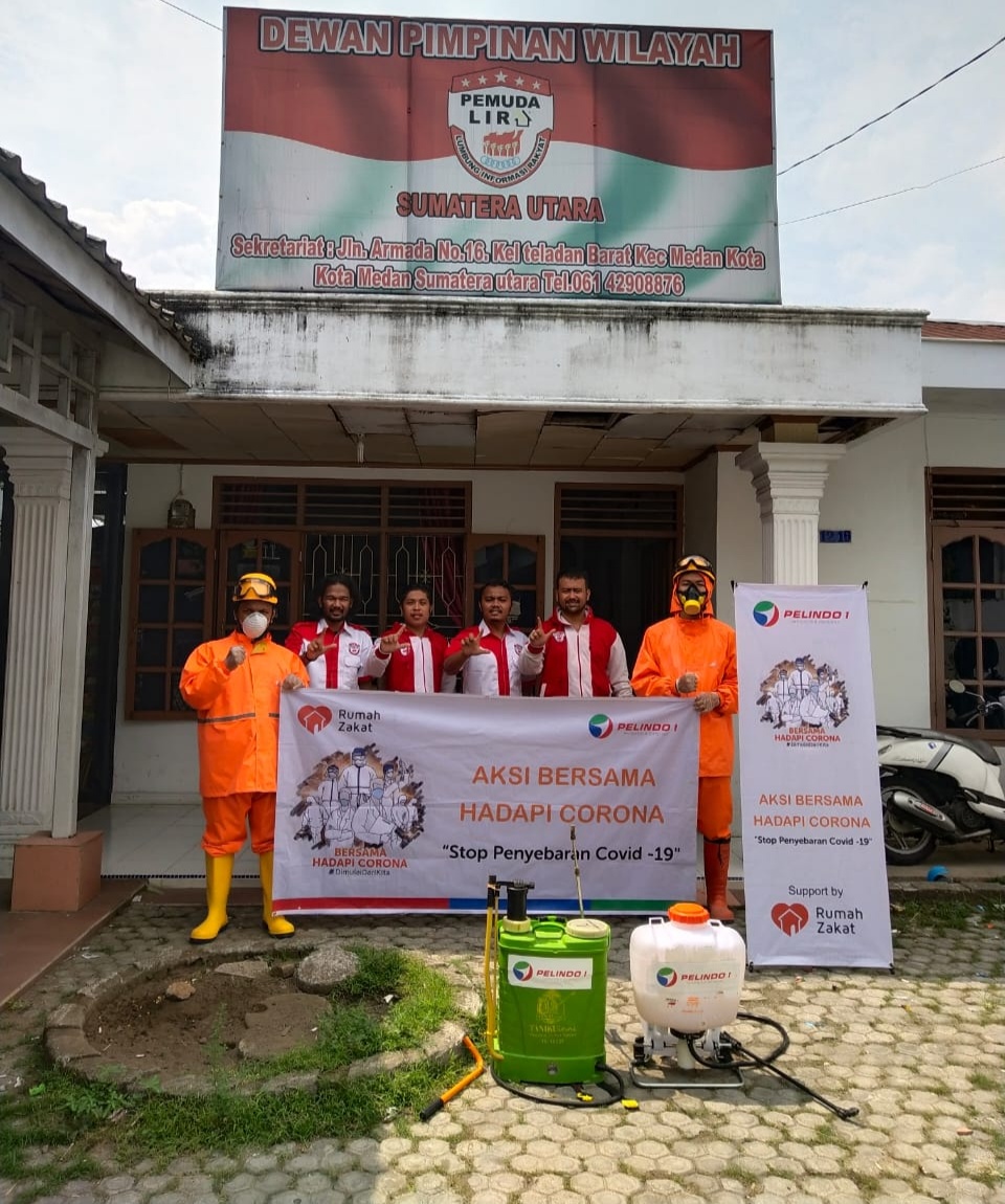 Pelindo 1 Bersama Pemuda Lira Kota Medan Lawan Corona