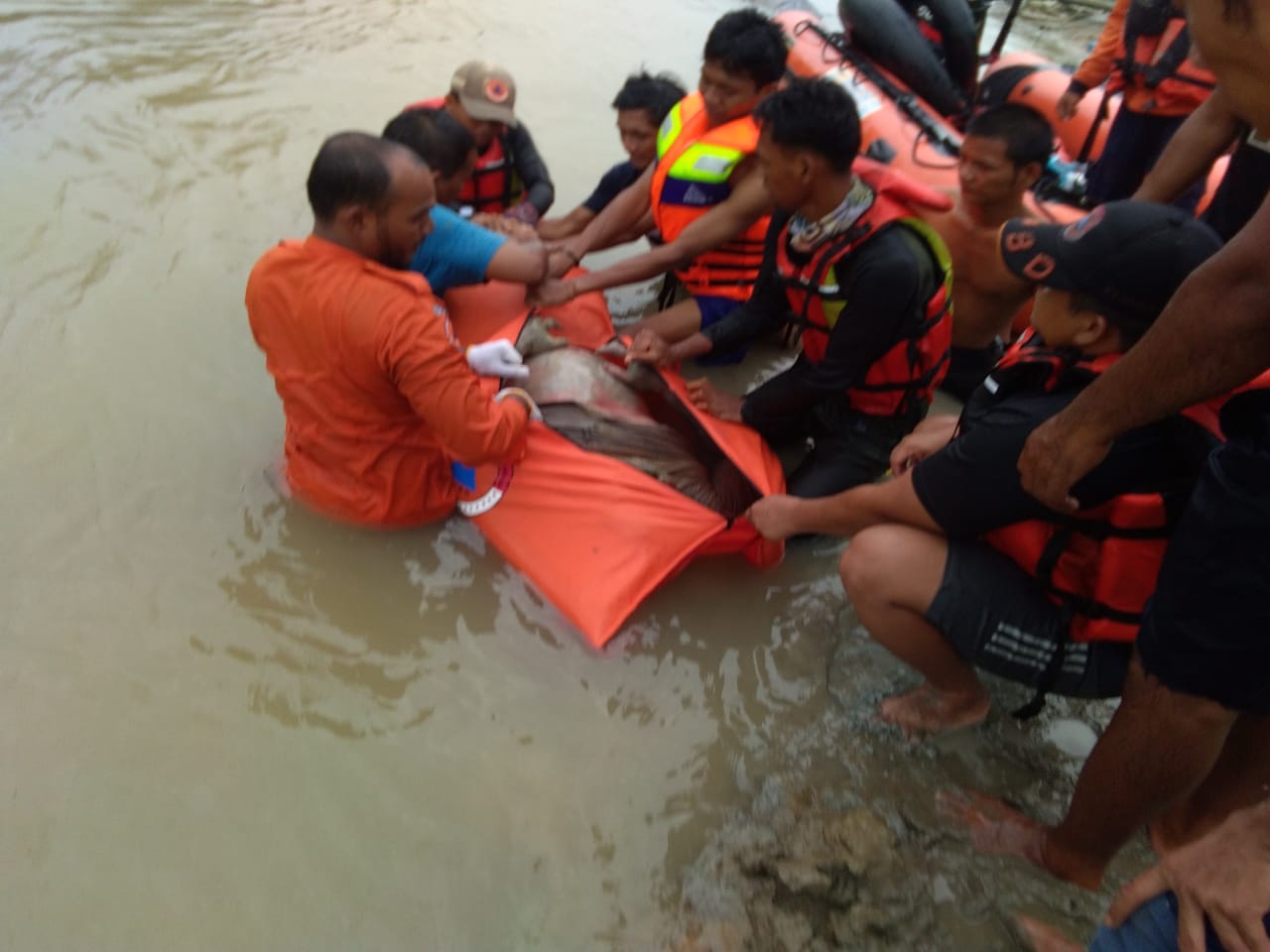 Tim Basarnas dan BPBD Asahan Temukan Jasad Junaidi di Hari Ke 3
