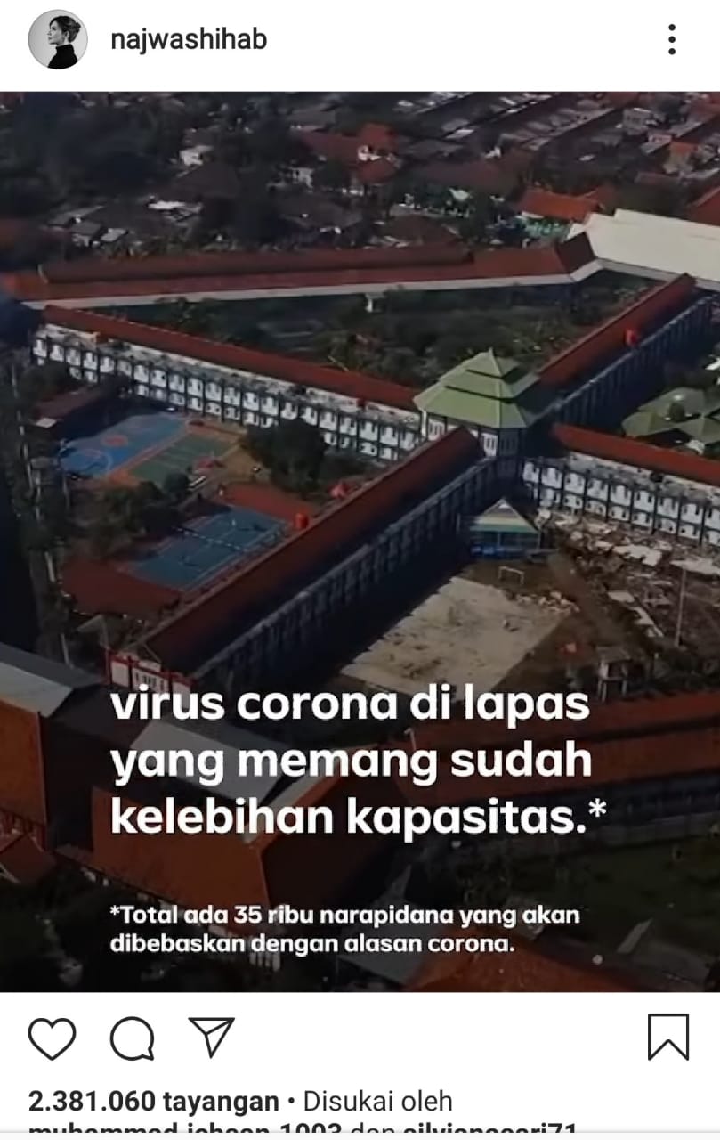 Pemerintah Bebaskan Napi Tindak Pidana Umum, Koruptor Tidak