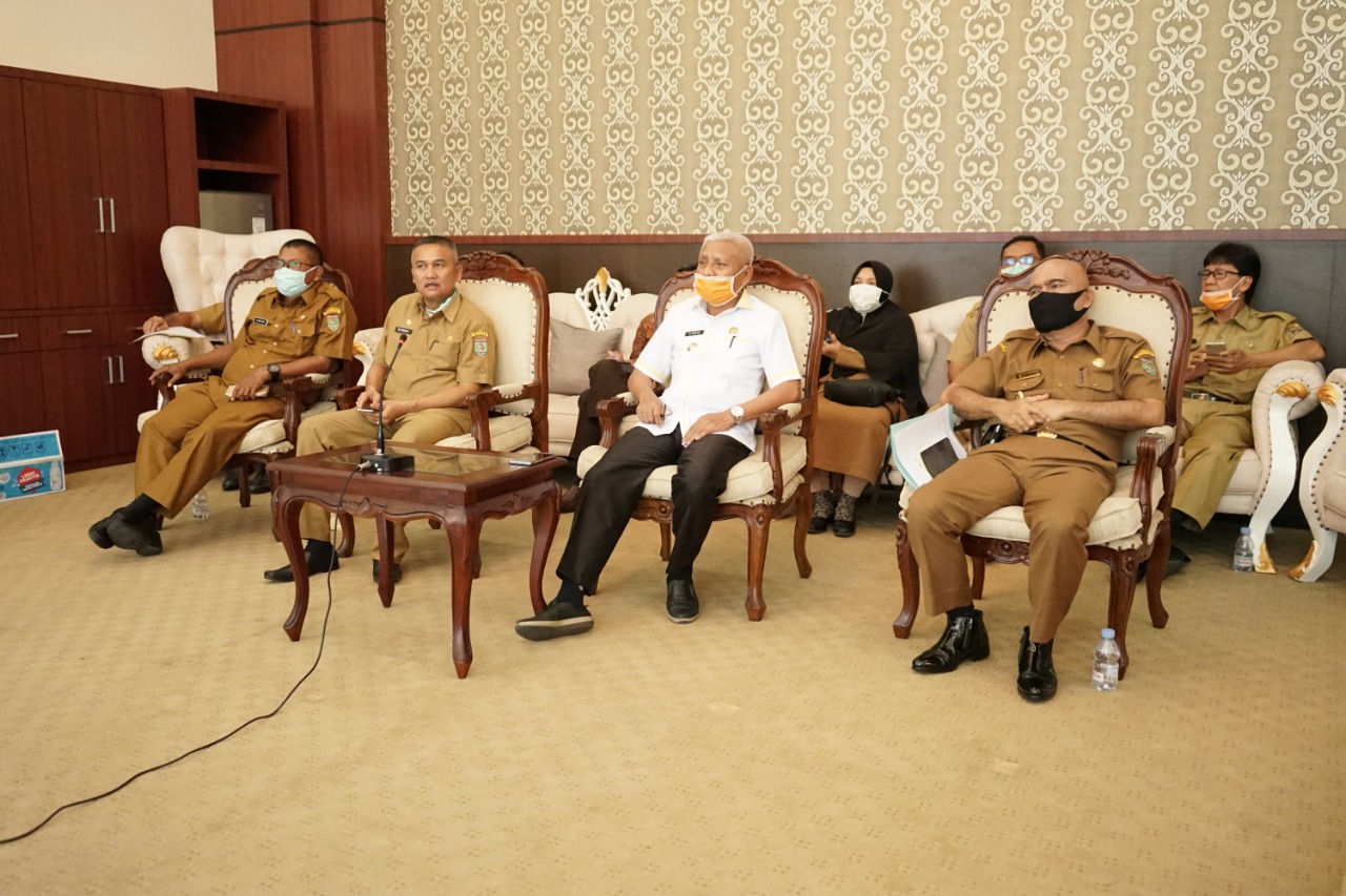 Terkait Covid-19, Bupati Asahan Lakukan Vidio Conferance dengan Mendagri