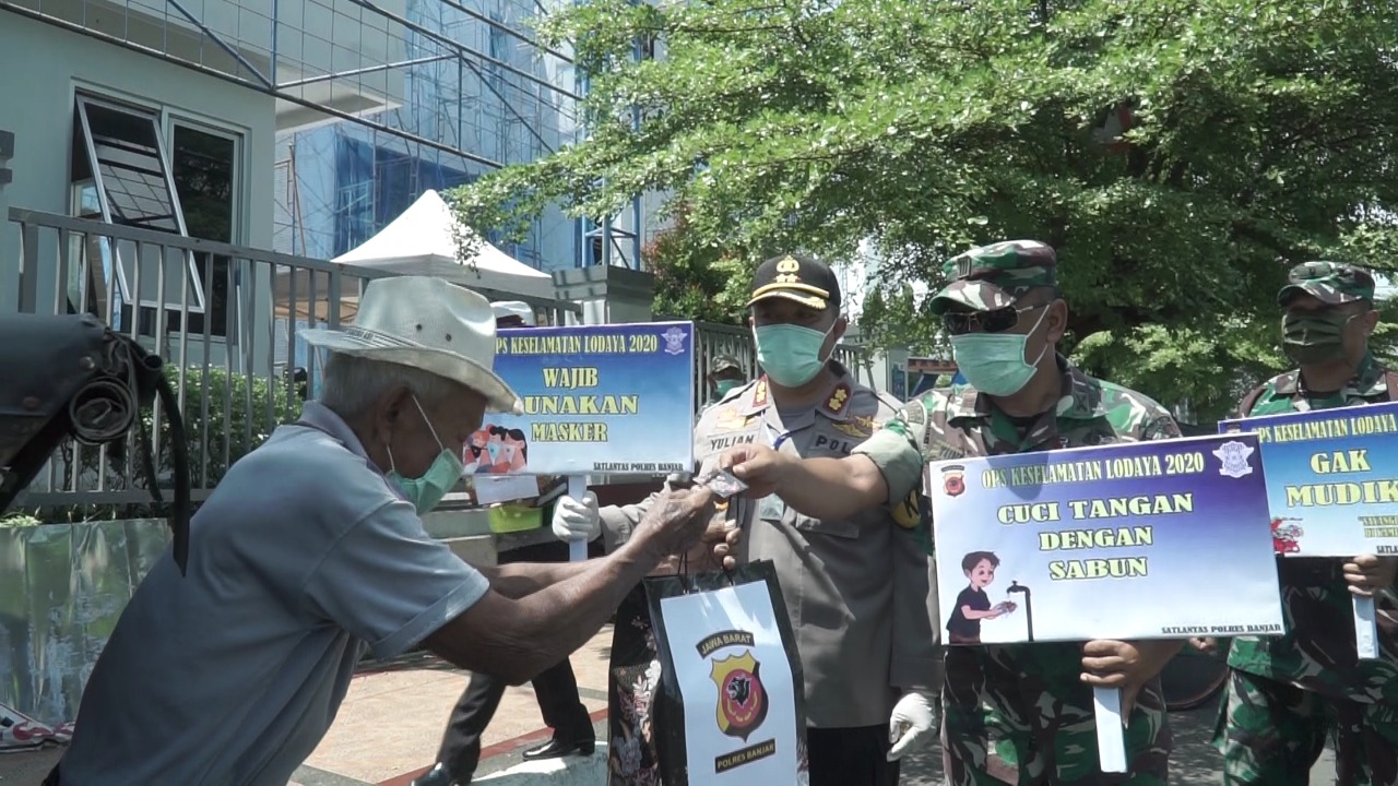 Ops Keselamatan Lodaya 2020, Polres Banjar Himbau Penggunaan Masker saat Beraktivitas