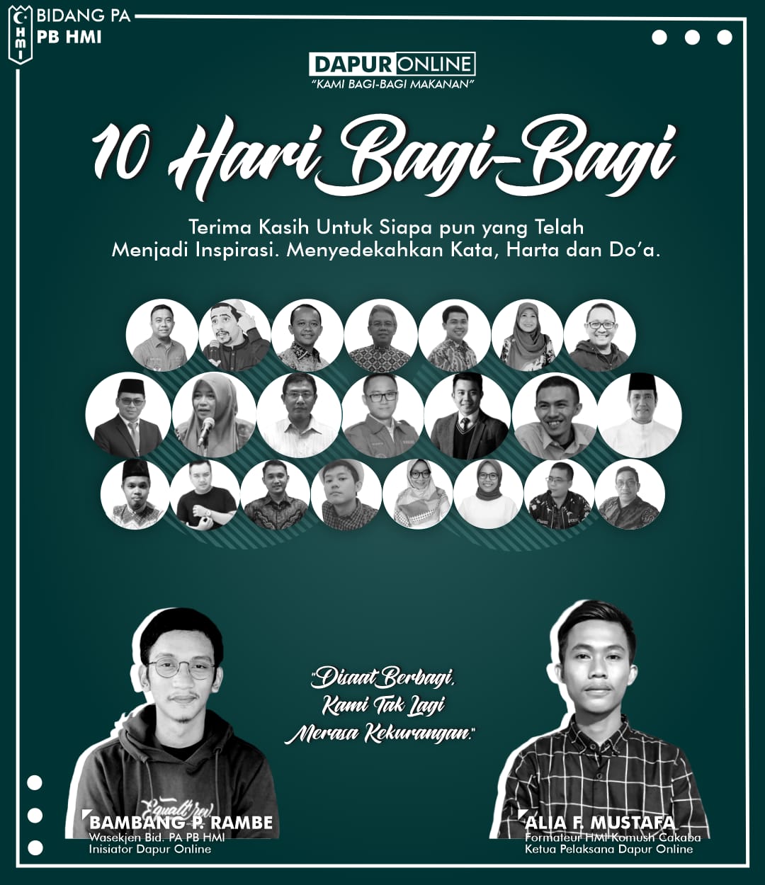 Gerakan Dapur Online, Berbagi ke Masyarakat