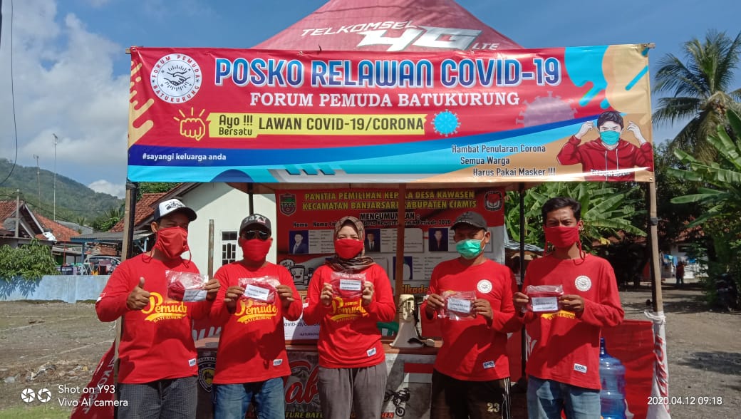 Cegah Corona, Forum Pemuda Batukurung Dirikan Posko Relawan Covid-19