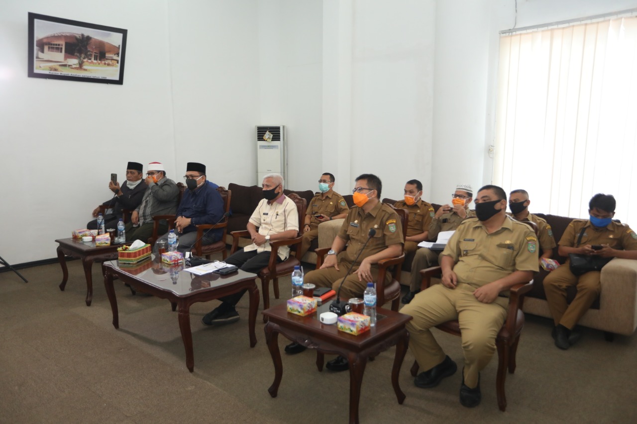 Terkait Covid-19, Gubsu Vidio Conferance dengan Bupati Asahan