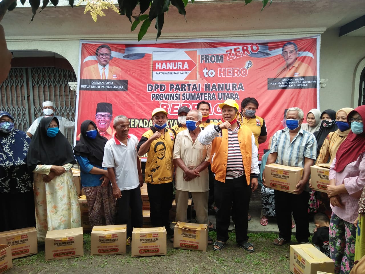 Satgas Covid-19 Hanura Sumut, Bantu Masyarakat Kurang Mampu