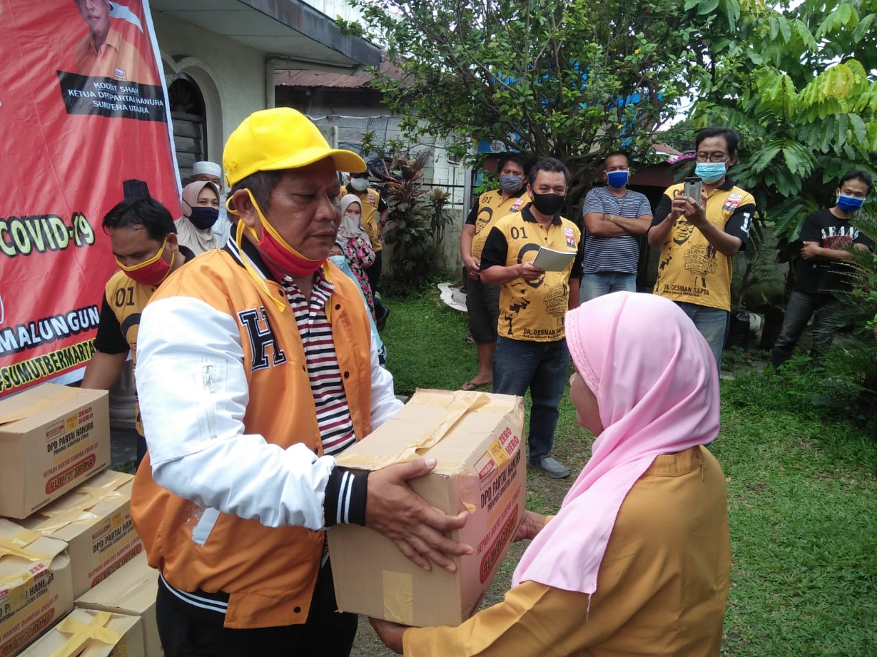 Satgas Covid-19 Hanura Sumut, Bantu Masyarakat Kurang Mampu