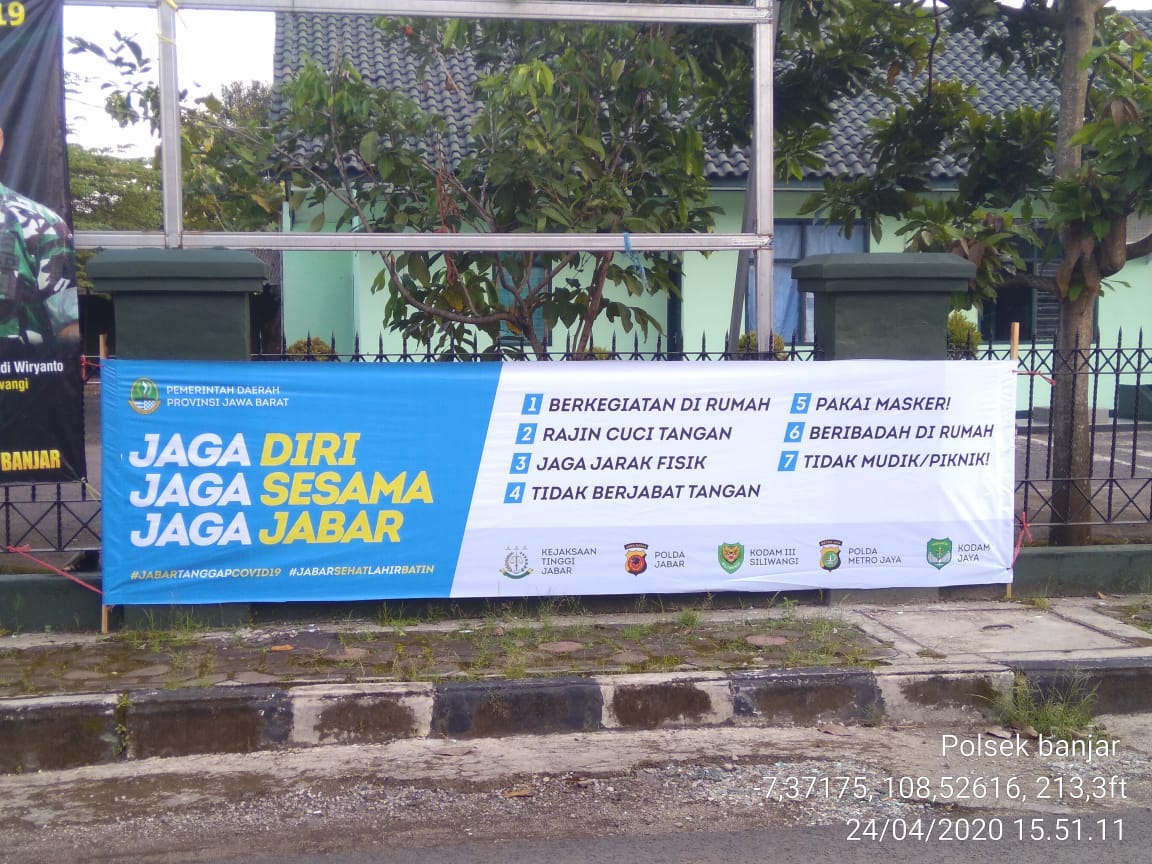 Polres Banjar, Sosialisasikan Terkait Pencegahan Penyebaran Virus Corona