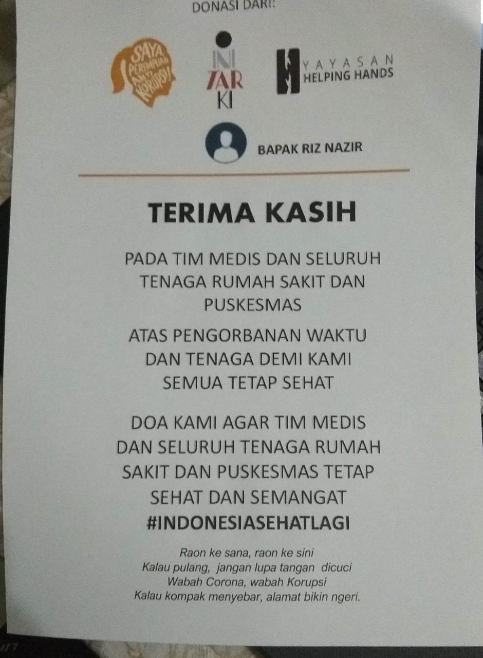 SPAK Bersama INTARKI, Yayasan Helping Hands Salurkan Bantuan APD ke Langkat