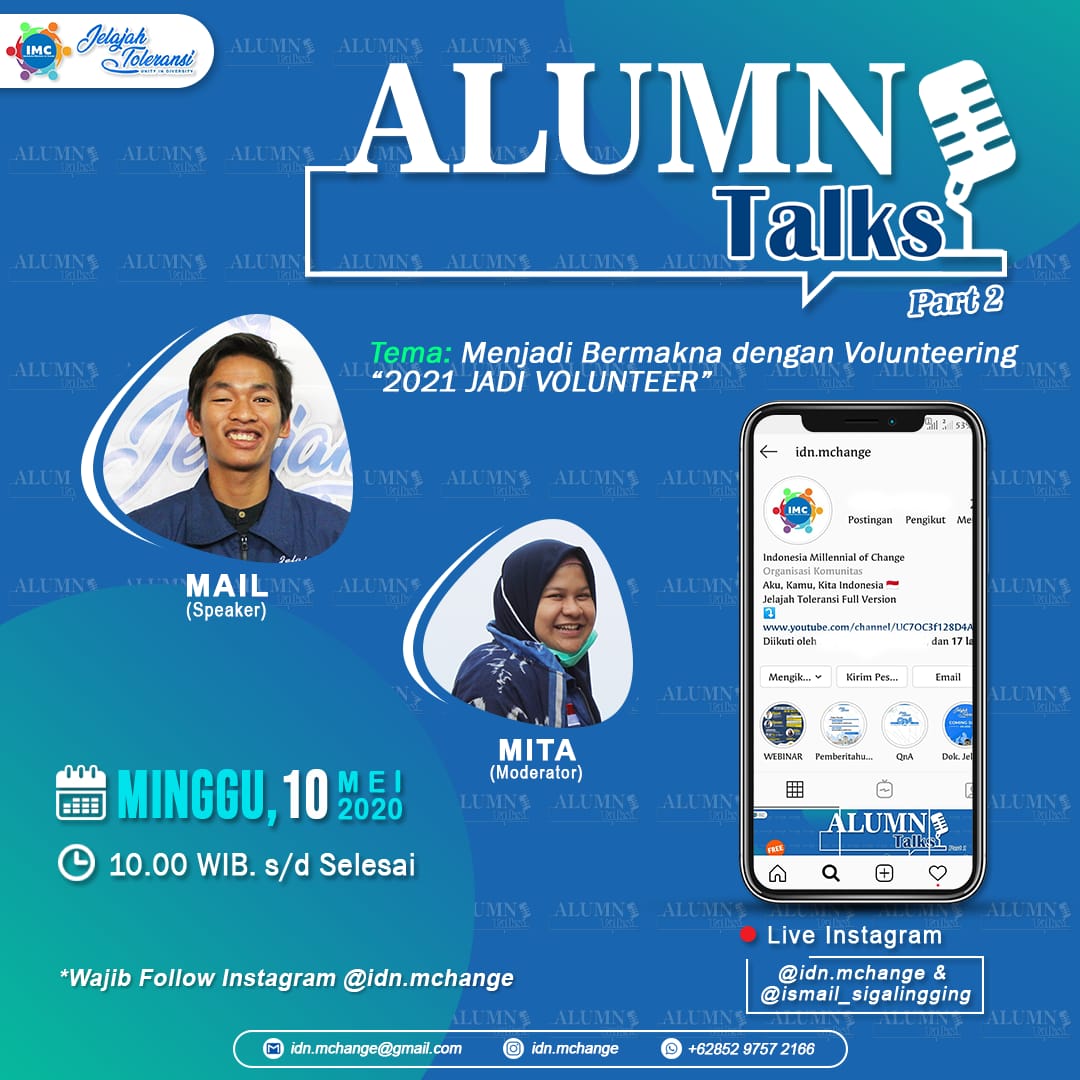 Alumni Talks Part 2, Menjadi Bermakna dengan Volunteering 2021 Jadi Volunteer