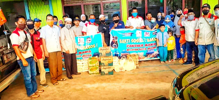Peduli Anak Yatim, Panther Mania Kota Medan Beri Bantuan Sosial Untuk Panti Asuhan