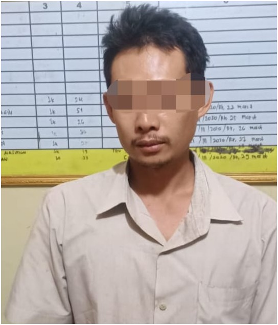 Polsek Galang, Tangkap Seorang Pria Curi Buah Sawit Gunakan Pisau Arit
