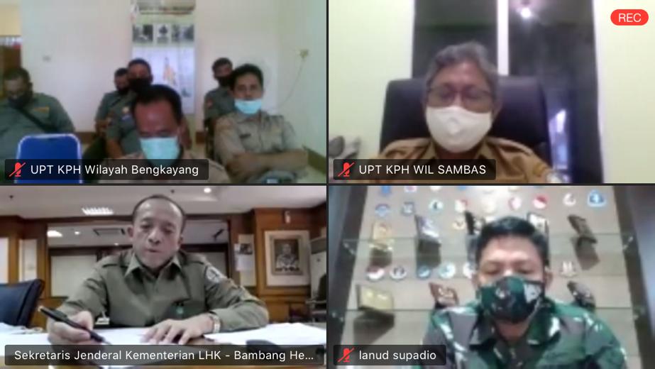 Kementerian LHK, Gelar Rapat Virtual dengan Gubernur Kalbar Terkait Pencegahan Karhutla