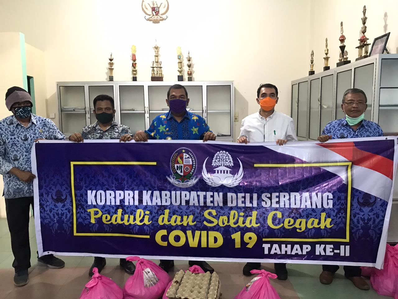 Kopri Deli Serdang, Serahkan Sembako kepada Masyarakat Terdampak Covid-19