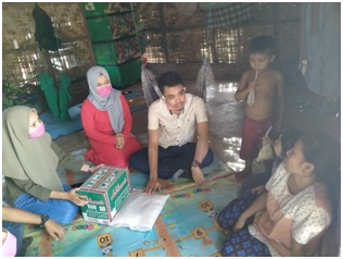 Pengurus Besar Suara Mahasiswa Batu Bara Salurkan Bantuan Paket Sembako