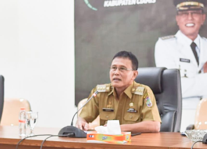 Bupati Ciamis, Hadiri Pelantikan Pengurus IAI secara Virtual