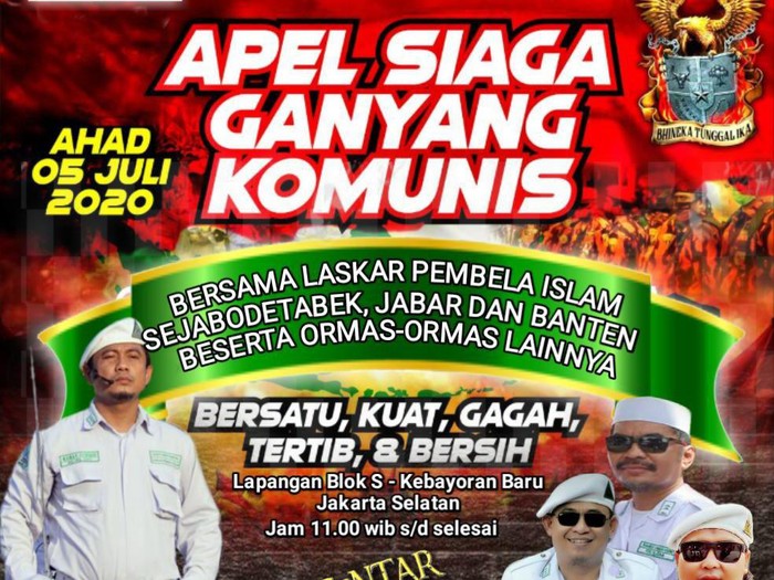 Gelar Apel Siaga Ganyang Komunis, PA 212 Janji Akan Jaga Ketertiban