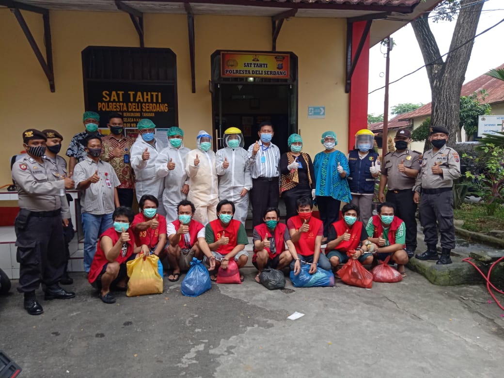 Polresta Deli Serdang, Lakukan Rapid Test Terhadap Tahanan