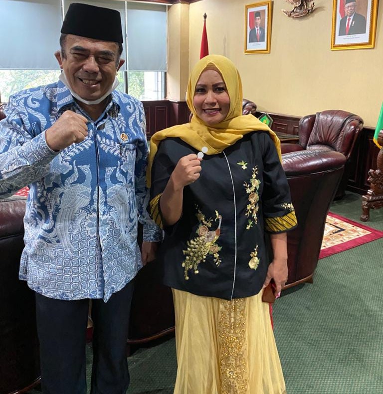 Terkait Dugaan Korupsi DI UIN-SU, Bunga Assegaf “Tokoh Perempuan Muda”, Datangi Menag RI