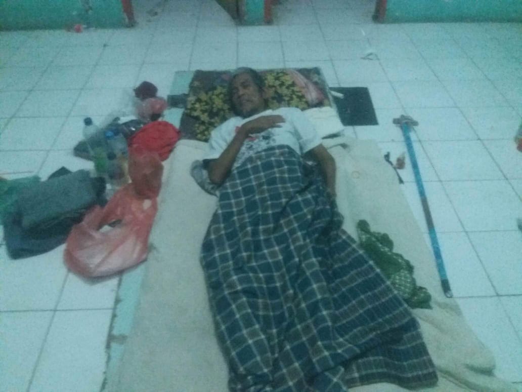 Jarot Pane Terbaring 1 Tahun di Kantor PP Simpang Susu Brandan Barat, Butuh Bantuan Dermawan