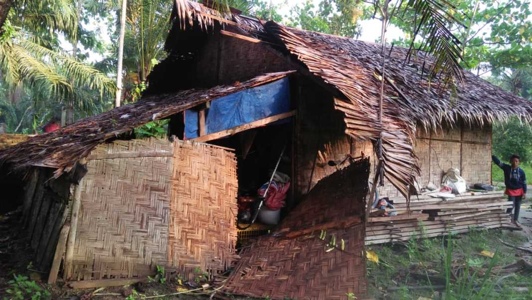 Angin Puting Beliung di Hinai Langkat, Merusak Puluhan Rumah