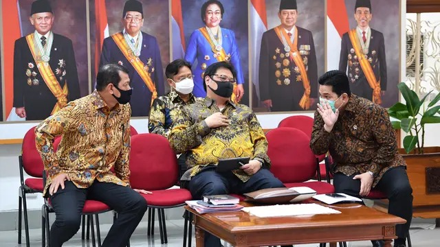 Jajaran Tim Pemulihan Ekonomi yang Dipimpin Erick Thohir